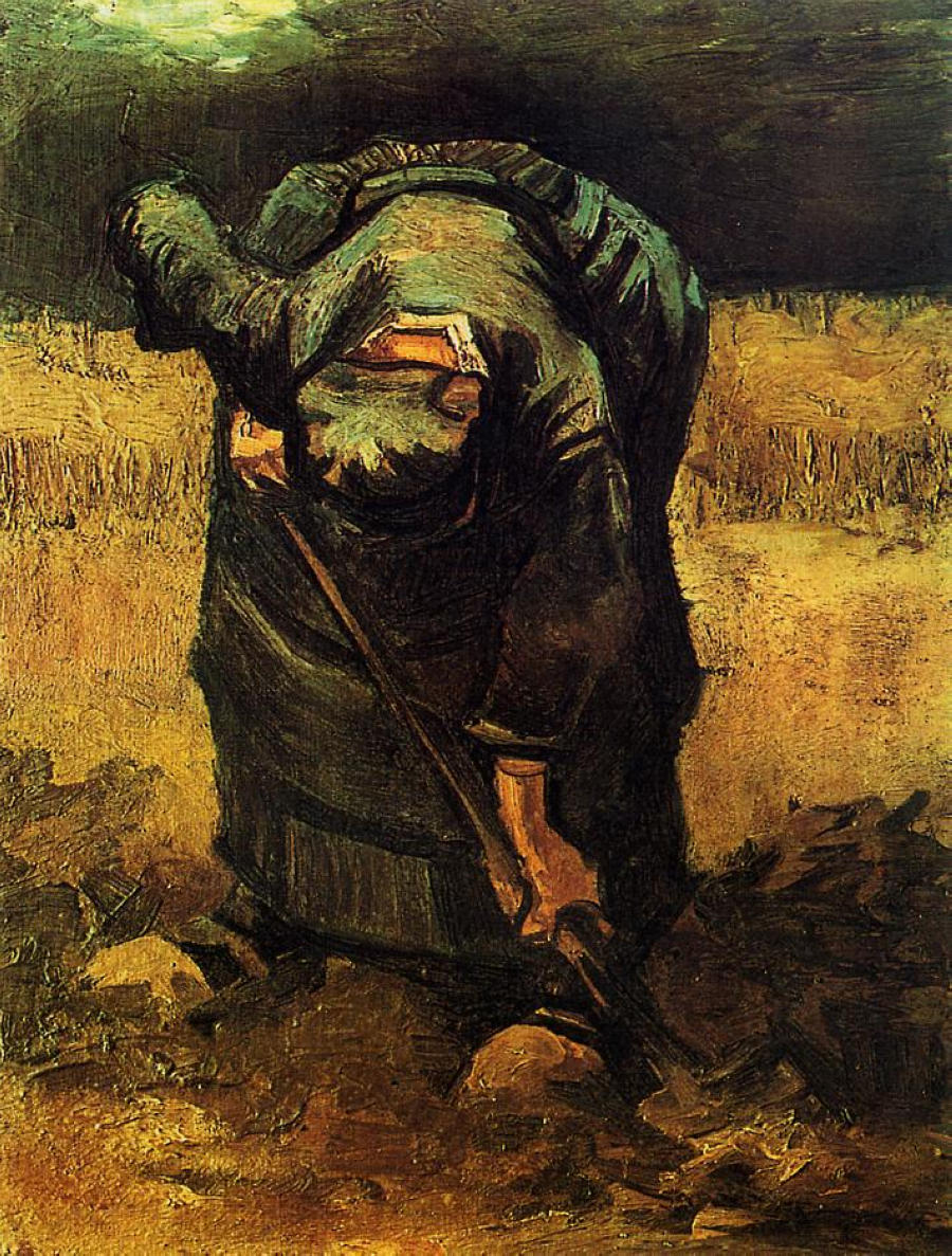 Картина Ван Гога Копающая крестьянка 1885